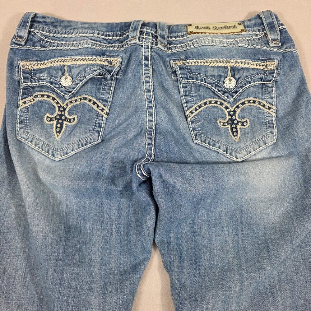 Rock Revival Jeans Womens 34 Blue Denim Sasha Easy Boot Mid-Rise - Picture 4 of 14